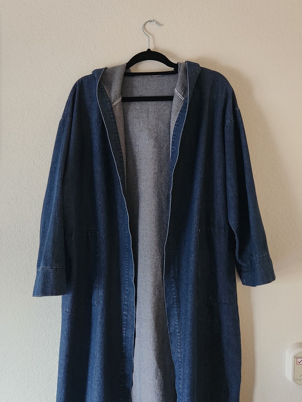 Women's Hooded Long Denim Jacket
